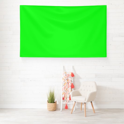 Solid Neon Green Screen Chroma-Taste WFH Hintergru Banner (Insitu)
