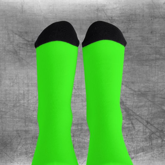Solid Neon Green Socks – Customizable Socken