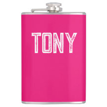 Solid Neon Hot Pink Individuelle Name Monogramm