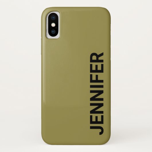 Solid Offbeat Green Individuelle Name Case-Mate iPhone Hülle (Rückseite)