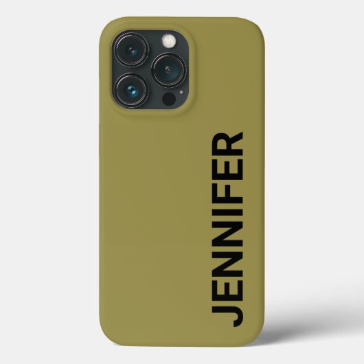 Solid Offbeat Green Individuelle Name Case-Mate iPhone Hülle (Rückseite)