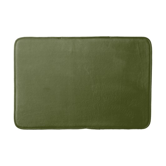Solid Olive Green Badematte (Vorderseite)