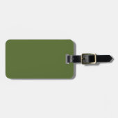 Solid Olive Green Gepäckanhänger (Vorderseite horizontal)
