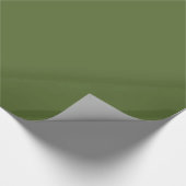 Solid Olive Green Geschenkpapier (Ecke)
