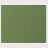 Solid Olive Green Geschenkpapier (Flach)