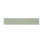 Solid Olive Green Personalisiert Wedding Einladungsbanderole (Flach)