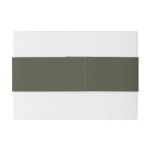 Solid Olive Green Wedding Einladungsbanderole (Rückseitenbeispiel)