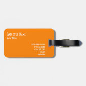Solid Orange Business Traveller Gepäckanhänger (Rückseite horizontal)