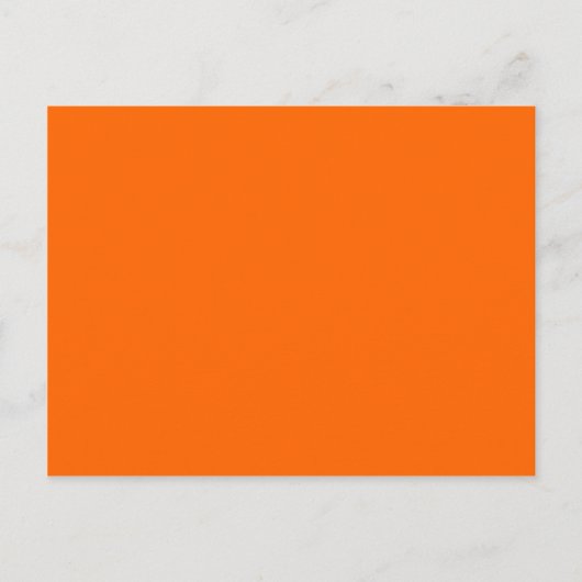 Solid Orange Hintergrundfarbe FF6600 Postkarte (Vorderseite)