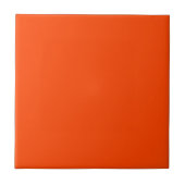 Solid Orange Red Fliese (Vorderseite)