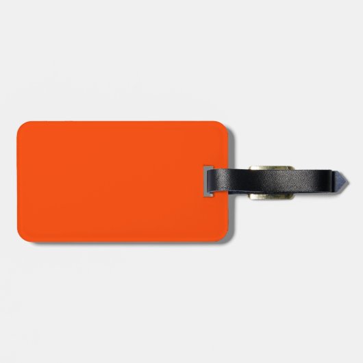Solid Orange Red Gepäckanhänger (Rückseite horizontal)