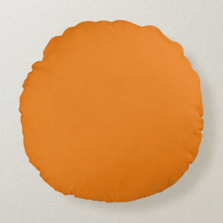 Solid Orange Rundes Kissen