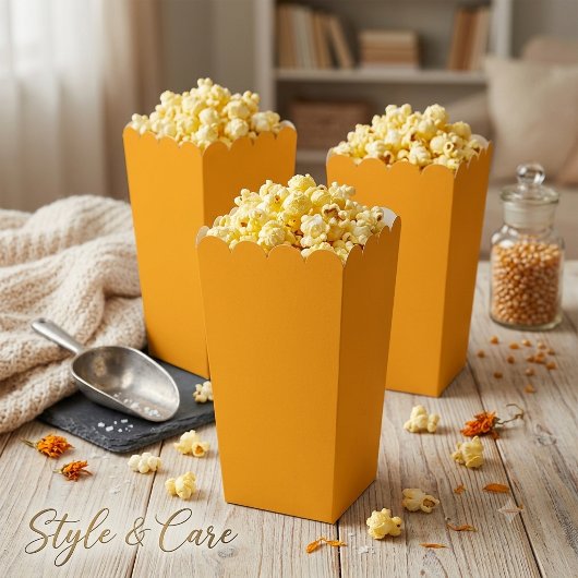 Solid Orange Simple Attractive Popcorn Geschenkschachtel