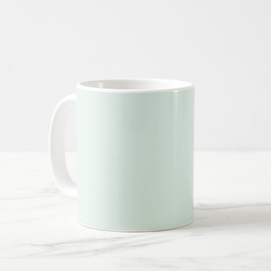 Solid Pale Mint Green Mug Kaffeetasse (Vorderseite Links)