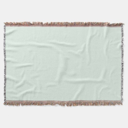 Solid Pale Mint Green Throw Blanket Decke (Vorderseite)