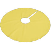 Solid pastel banana yellow polyester weihnachtsbaumdecke (Schrägansicht)