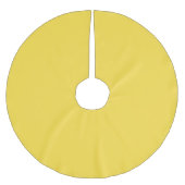 Solid pastel banana yellow polyester weihnachtsbaumdecke (Vorderseite)
