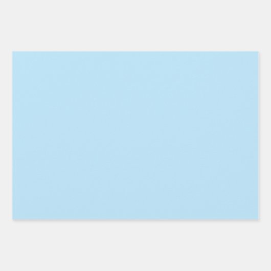 Solid Pastel Blue Geschenkpapier Set (Vorderseite)