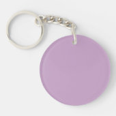 Solid Pastel Lilac Round Acrylic Keychain Schlüsselanhänger (Vorderseite)