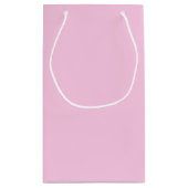 Solid Pastel Pink Classic Baby Shower Girl Kleine Geschenktüte (Rückseite)