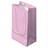 Solid Pastel Pink Classic Baby Shower Girl Kleine Geschenktüte (Vorderseite Schrägansicht)