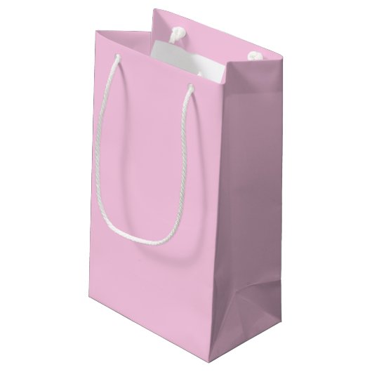 Solid Pastel Pink Classic Baby Shower Girl Kleine Geschenktüte (Rückseite Schrägansicht)