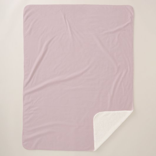 Solid Pastel Pink Sherpadecke (Vorderseite)