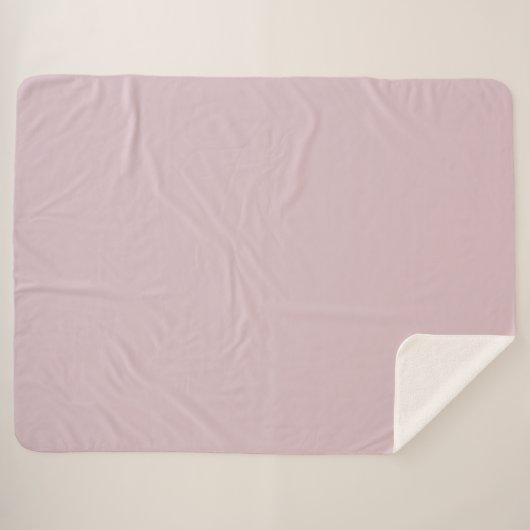 Solid Pastel Pink Sherpadecke (Vorderseite (Horizontal))