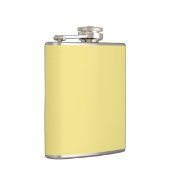 Solid Pastel Yellow Modern Flachmann (Rechts)