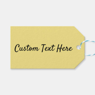 Solid Pastel Yellow Modern Geschenkanhänger