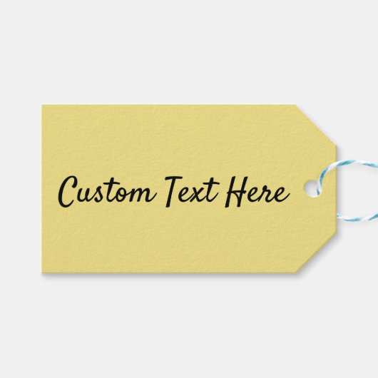 Solid Pastel Yellow Modern Geschenkanhänger (Vorderseite (Horizontal))