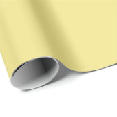 Solid Pastel Yellow Modern Geschenkpapier (Rolleneckpunkt)