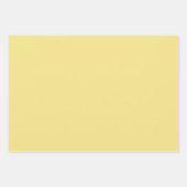 Solid Pastel Yellow Modern Geschenkpapier Set (Vorderseite 2)