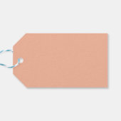 Solid Peach Farbe tropisch Geschenkanhänger (Rückseite Horizontal)