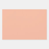 Solid Peach Farbe tropisch Geschenkpapier Set (Vorderseite 3)