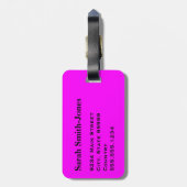 Solid Pink Gepäckanhänger (Rückseite vertikal)