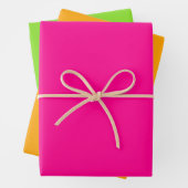Solid Pink Orange Green Geschenkpapier Set (Beispiel)