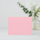 Solid Pink Post Card Personalized Greeting Design Postkarte (Stehend Vorderseite)