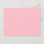 Solid Pink Post Card Personalized Greeting Design Postkarte (Vorderseite)