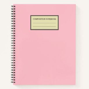 Solid Pink Spiral Notebook Notizblock