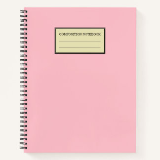 Solid Pink Spiral Notebook Notizblock