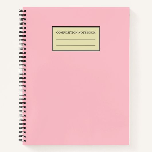 Solid Pink Spiral Notebook Notizblock (Vorderseite)