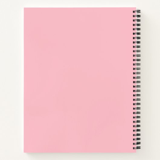 Solid Pink Spiral Notebook Notizblock (Rückseite)
