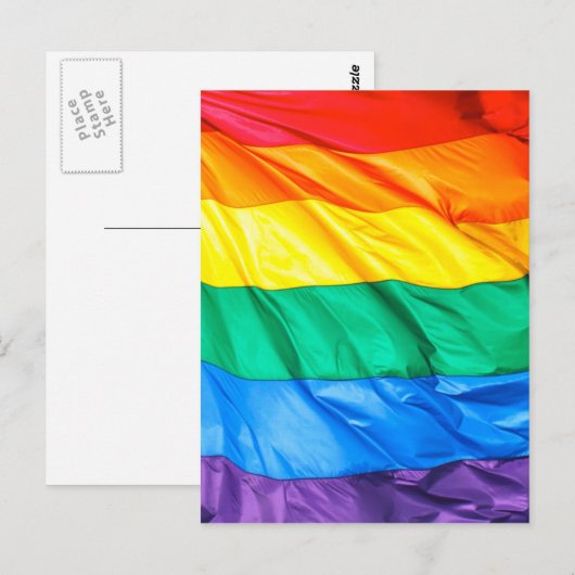 Solid Pride - Gay Pride Flag geschlossen Postkarte (Vorne/Hinten)