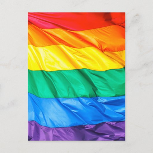 Solid Pride - Gay Pride Flag geschlossen Postkarte (Vorderseite)