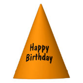 Solid Princeton Orange Birthday Partyhütchen (Vorderseite)