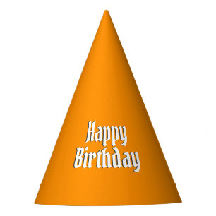 Solid Princeton Orange Birthday Partyhütchen