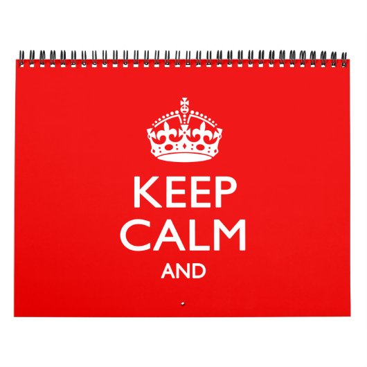 Solid Red 2025 BEHALT CALM und Ihr Text Kalender (Titelbild)