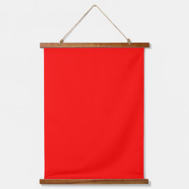 Solid Red 26"x36" Vertical Wandteppich Mit Holzrahmen