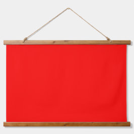 Solid Red 36"x26" Horizontal Wandteppich Mit Holzrahmen